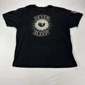Skygraphx Mens‎ TShirt XL Black Never Sleep Skull All Seeing Eye Graphic Tee